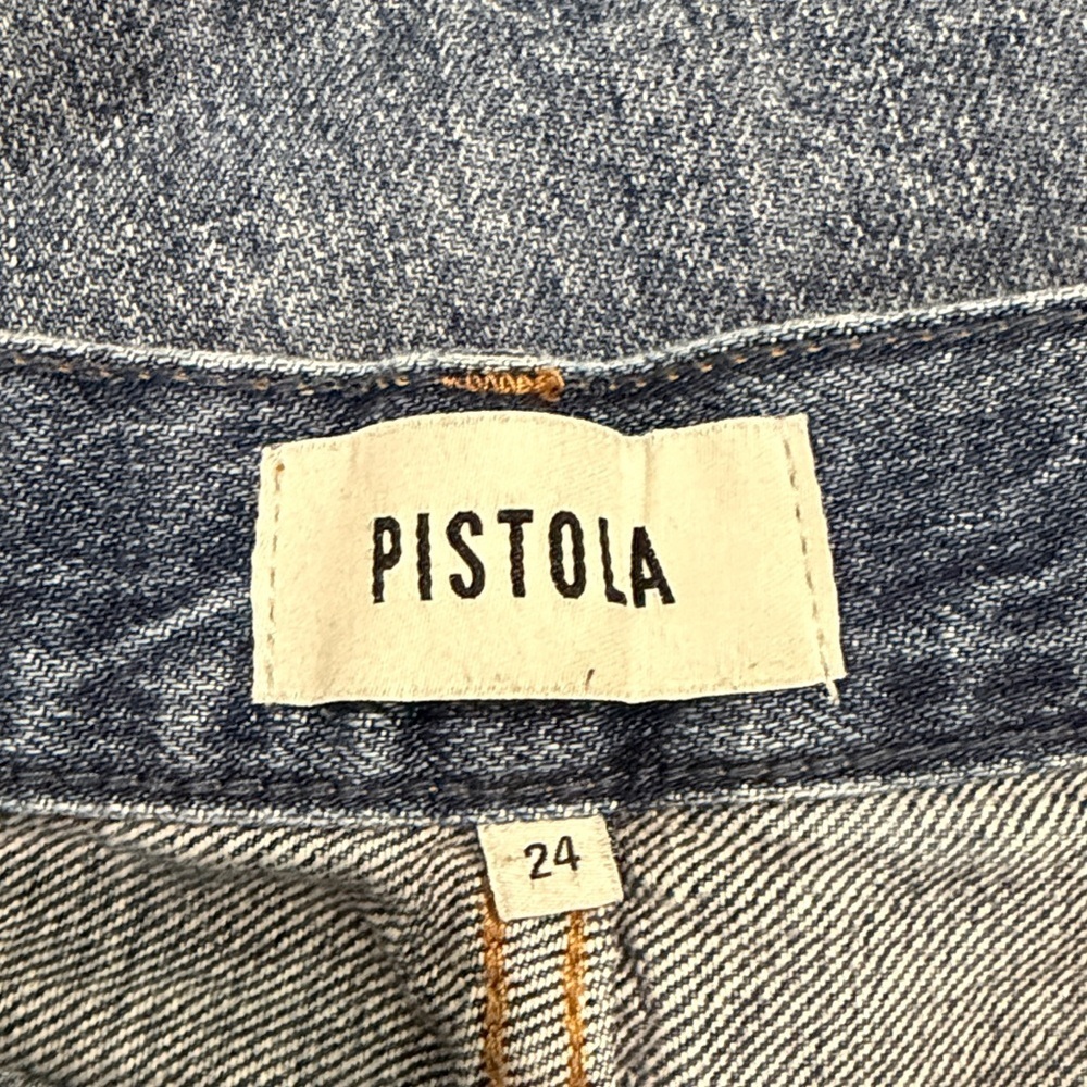 Pistola Women’s High Rise Straight Blue Jeans - Picture 5 of 7